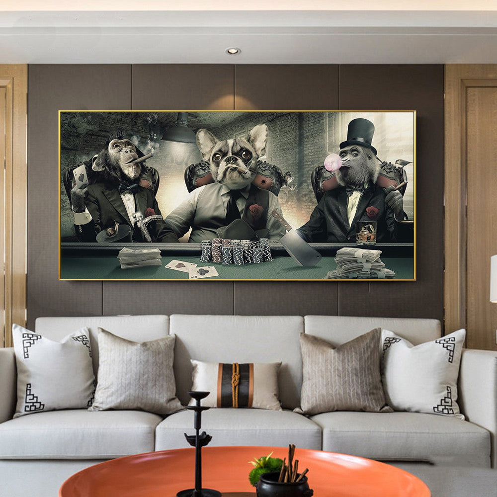 Monkeys And Dogs  Modern Home Decoration Art Painting